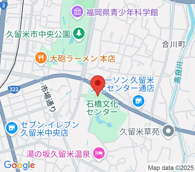 石橋文化ホールの地図