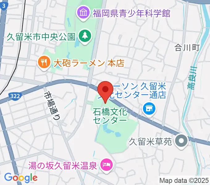 石橋文化ホールの地図