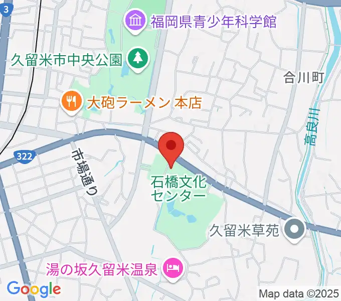 石橋文化ホールの地図