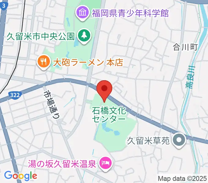 石橋文化ホールの地図