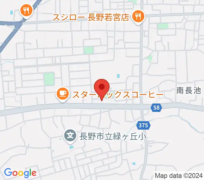 ヒオキ楽器 ユニスタイル長野東センターの地図