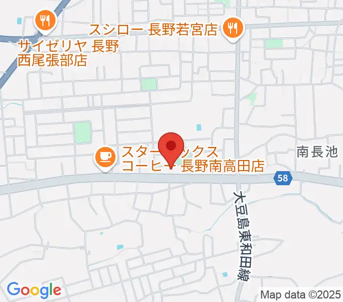 ヒオキ楽器 ユニスタイル長野東センターの地図