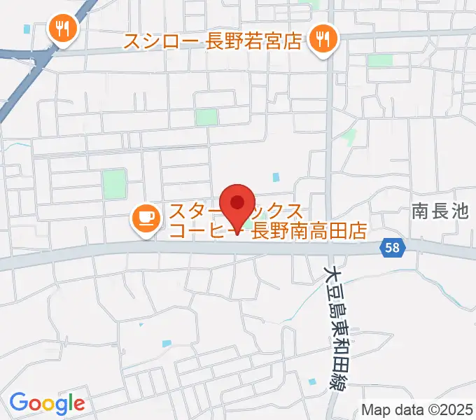 ヒオキ楽器 ユニスタイル長野東センターの地図