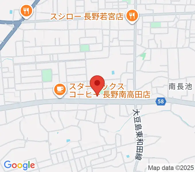 ヒオキ楽器 ユニスタイル長野東センターの地図