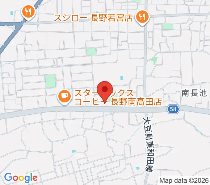 ヒオキ楽器 ユニスタイル長野東センターの地図
