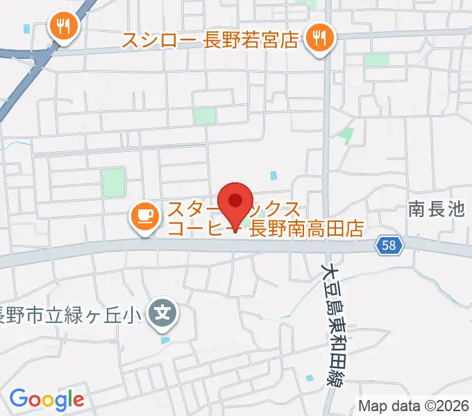 ヒオキ楽器 ユニスタイル長野東センターの地図