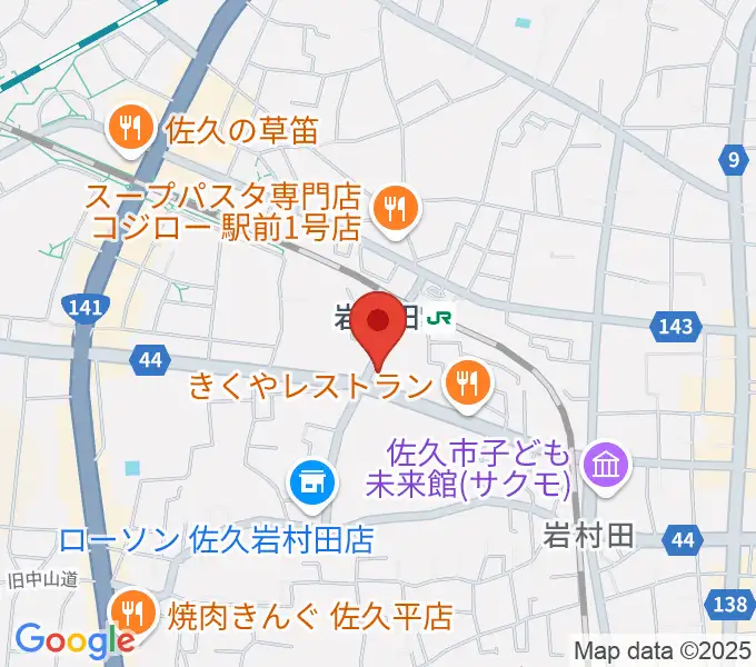 ヒオキ楽器 佐久平センターの地図