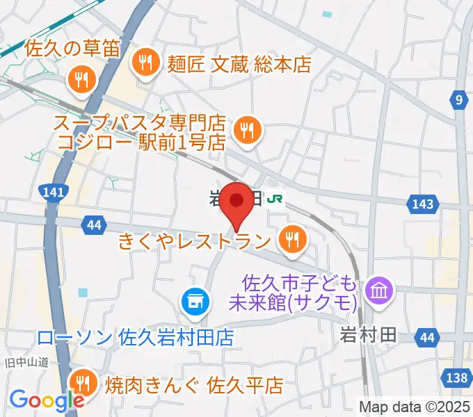 ヒオキ楽器 佐久平センターの地図