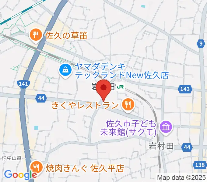 ヒオキ楽器 佐久平センターの地図