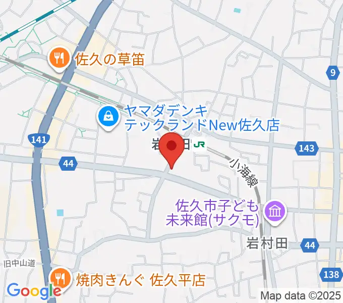 ヒオキ楽器 佐久平センターの地図