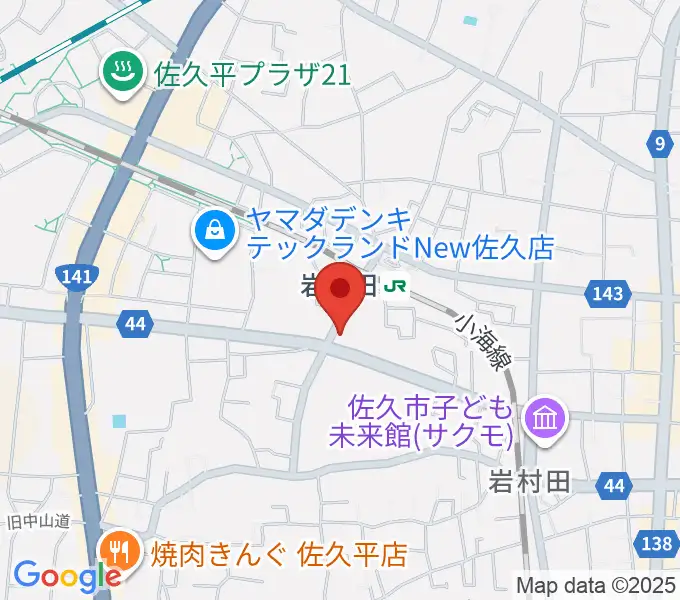 ヒオキ楽器 佐久平センターの地図