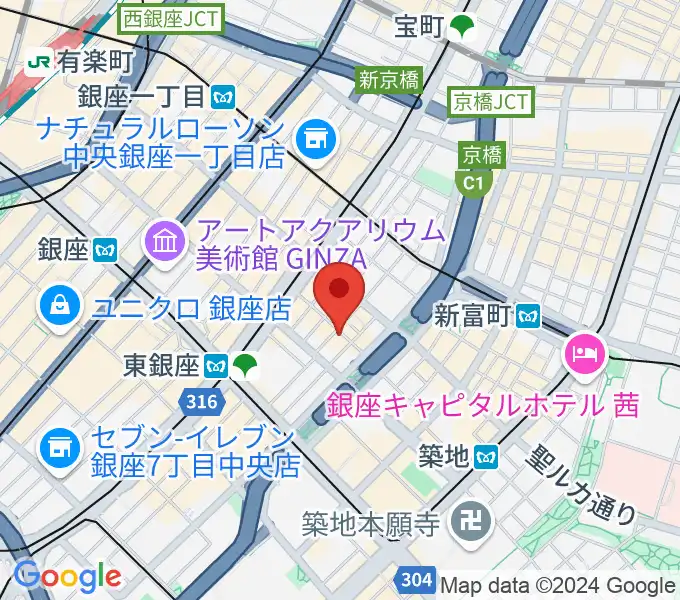 銀座ミスターオールディーズの地図