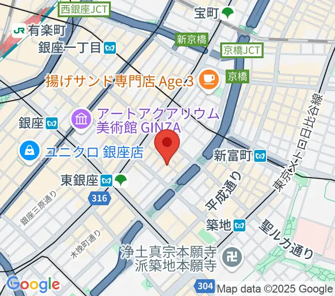 銀座ミスターオールディーズの地図