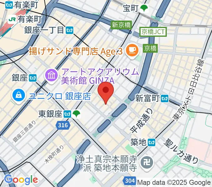 銀座ミスターオールディーズの地図