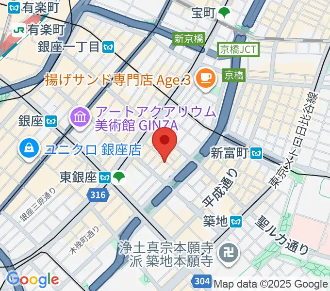 銀座ミスターオールディーズの地図