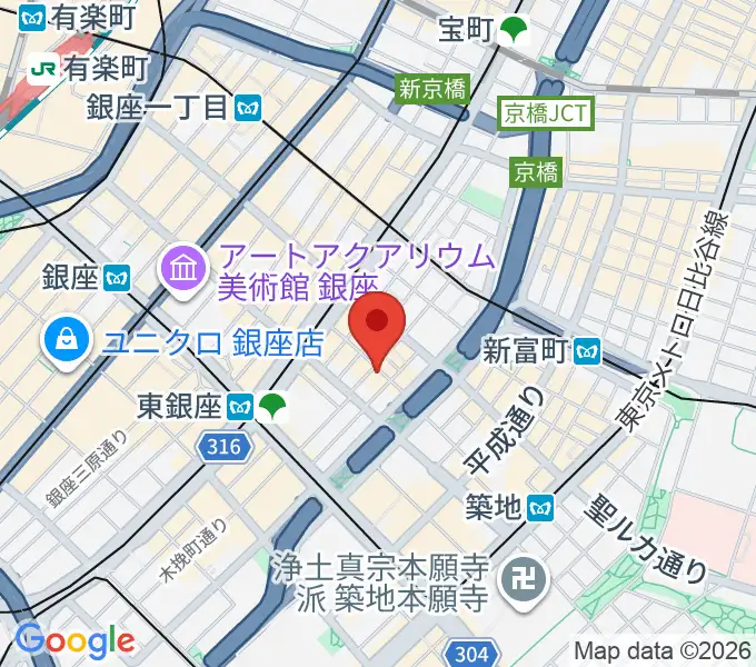 銀座ミスターオールディーズの地図