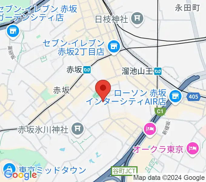 赤坂B flatの地図