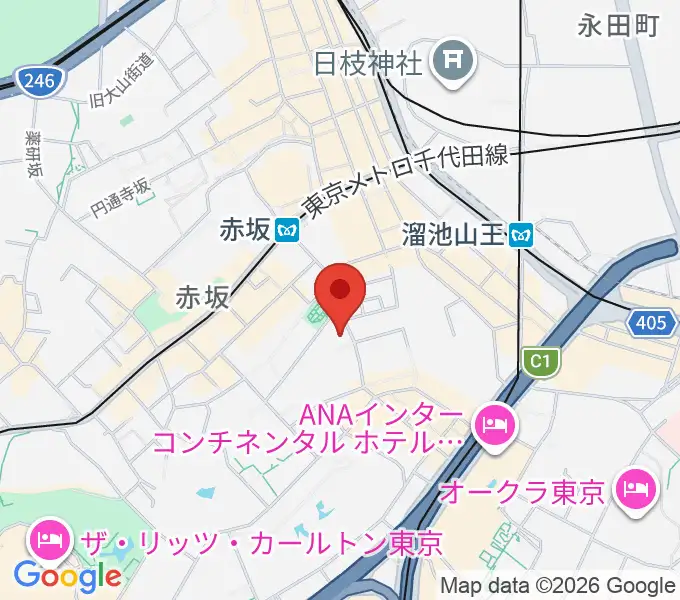 赤坂B flatの地図