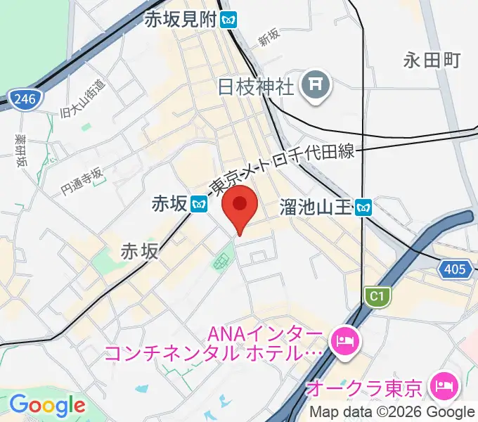 赤坂アンベ・クアトロの地図