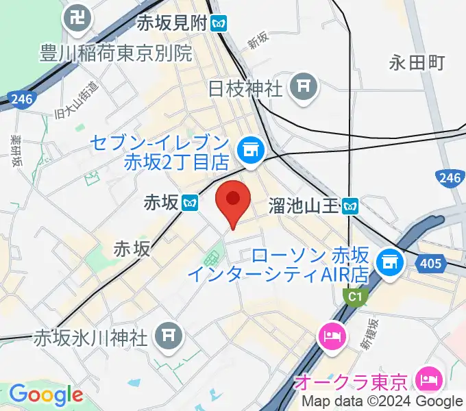 赤坂G's barの地図