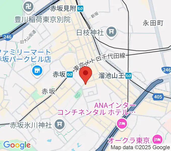 赤坂G's barの地図
