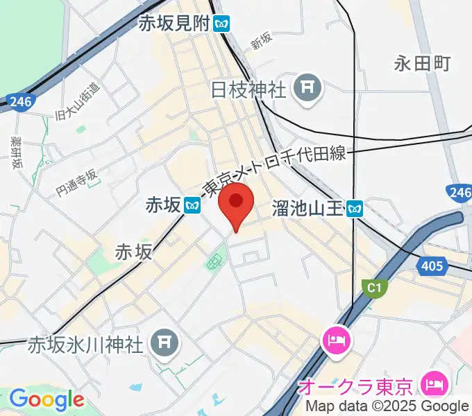 赤坂G's barの地図