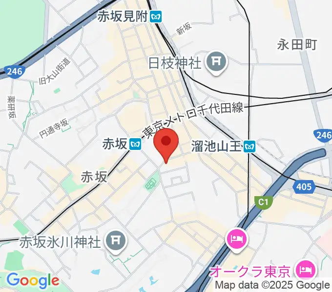 赤坂G's barの地図