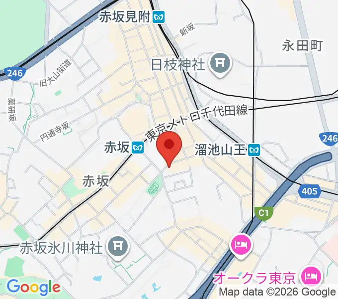 赤坂G's barの地図