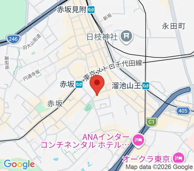 赤坂G's barの地図