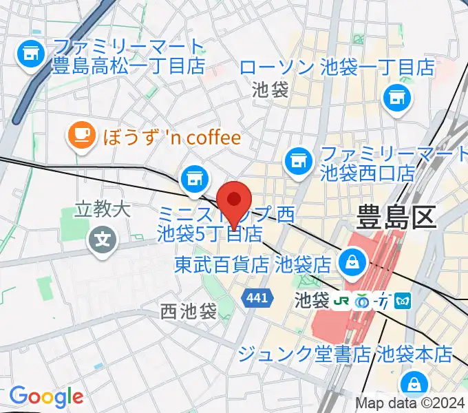 池袋フリーフローランチの地図