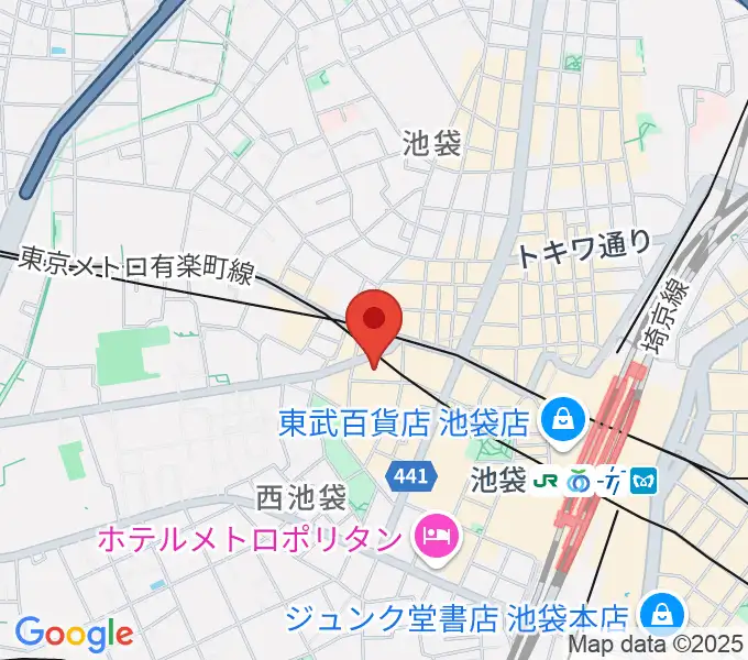 池袋フリーフローランチの地図
