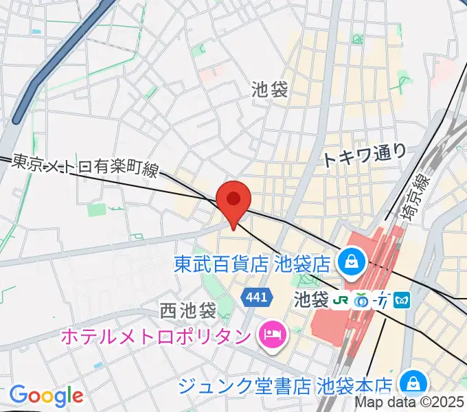 池袋フリーフローランチの地図