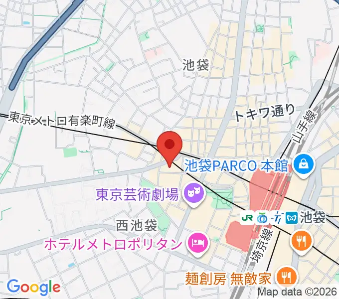 池袋フリーフローランチの地図