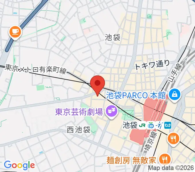 池袋フリーフローランチの地図