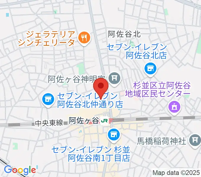 阿佐ヶ谷ラフォーレの地図