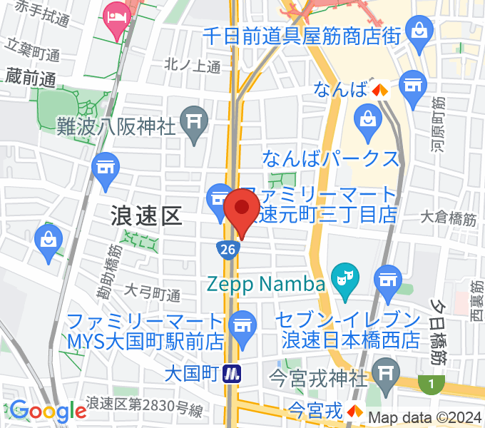 OMC大阪グランドピアノスタジオの場所