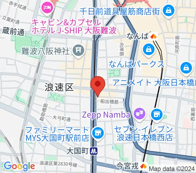 OMCグランドピアノスタジオの地図