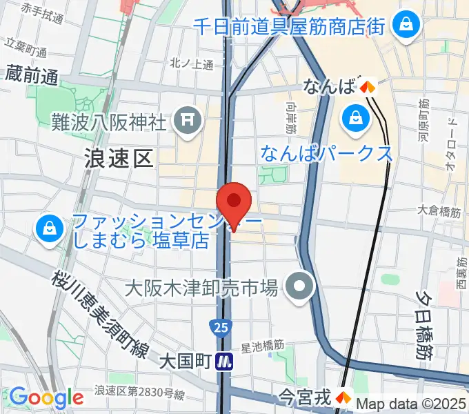 OMCグランドピアノスタジオの地図