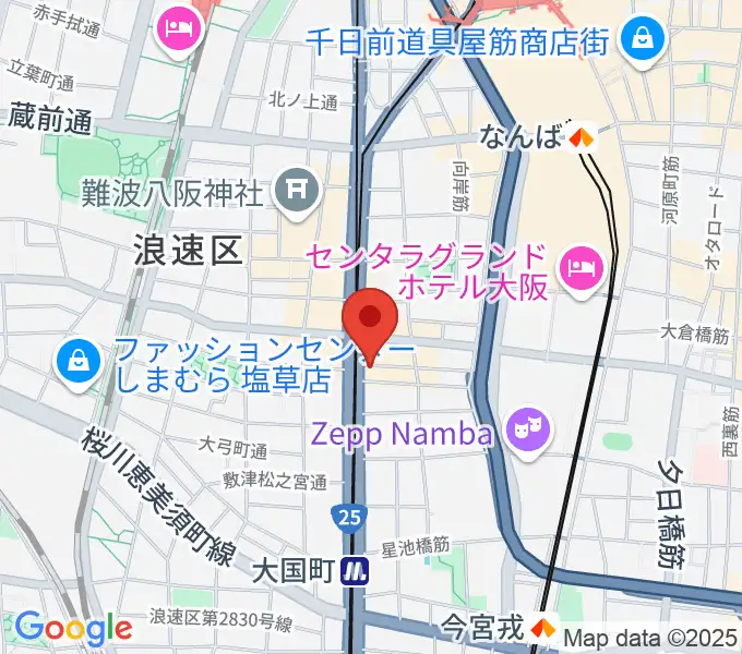 OMCグランドピアノスタジオの地図