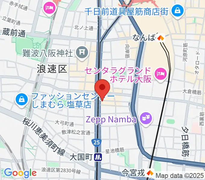 OMCグランドピアノスタジオの地図