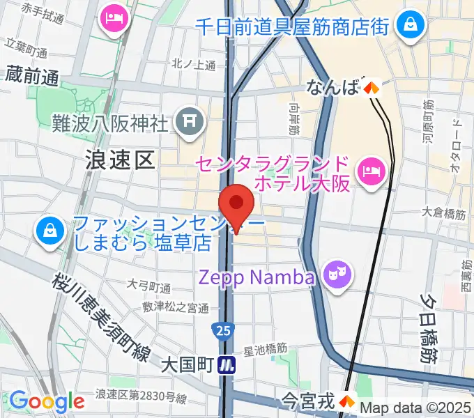OMCグランドピアノスタジオの地図
