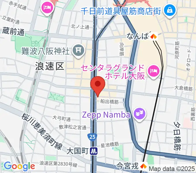 OMCグランドピアノスタジオの地図