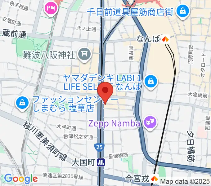 OMCグランドピアノスタジオの地図