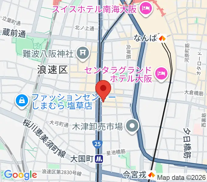 OMCグランドピアノスタジオの地図