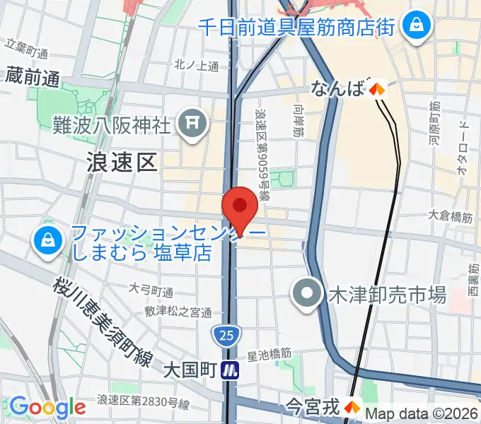 OMCグランドピアノスタジオの地図