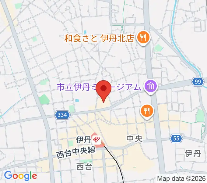 東リ いたみホールの地図