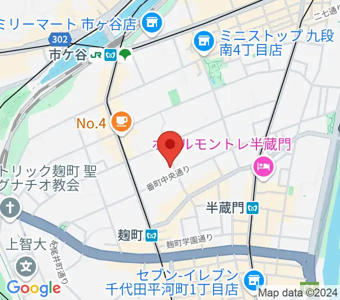 青山ハープ東京ショールームの地図