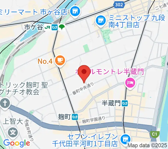 青山ハープ東京ショールームの地図