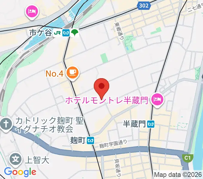 青山ハープ東京ショールームの地図
