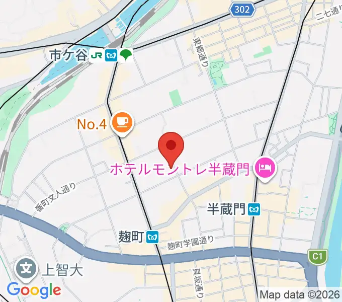 青山ハープ東京ショールームの地図